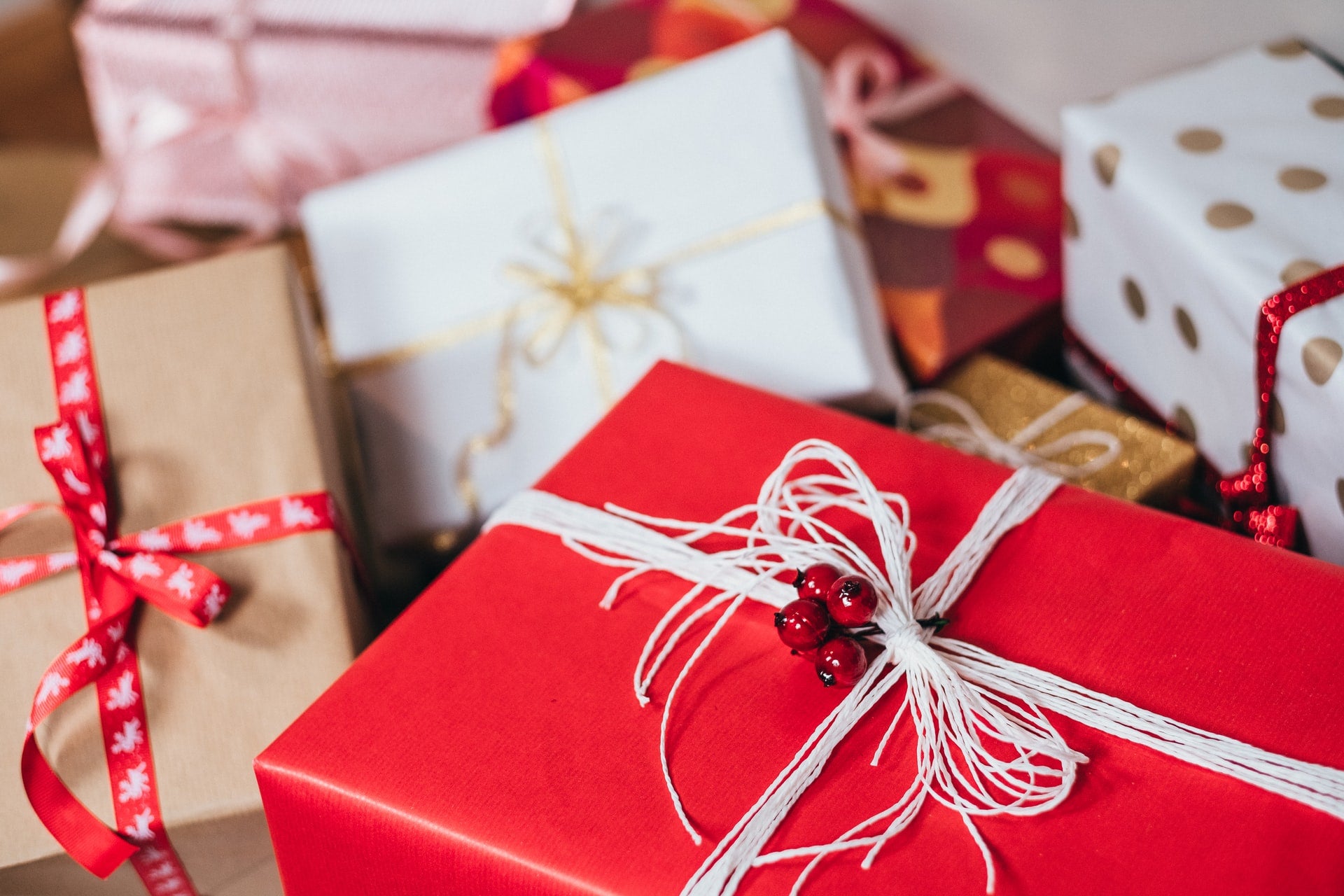 A group of xmas presents