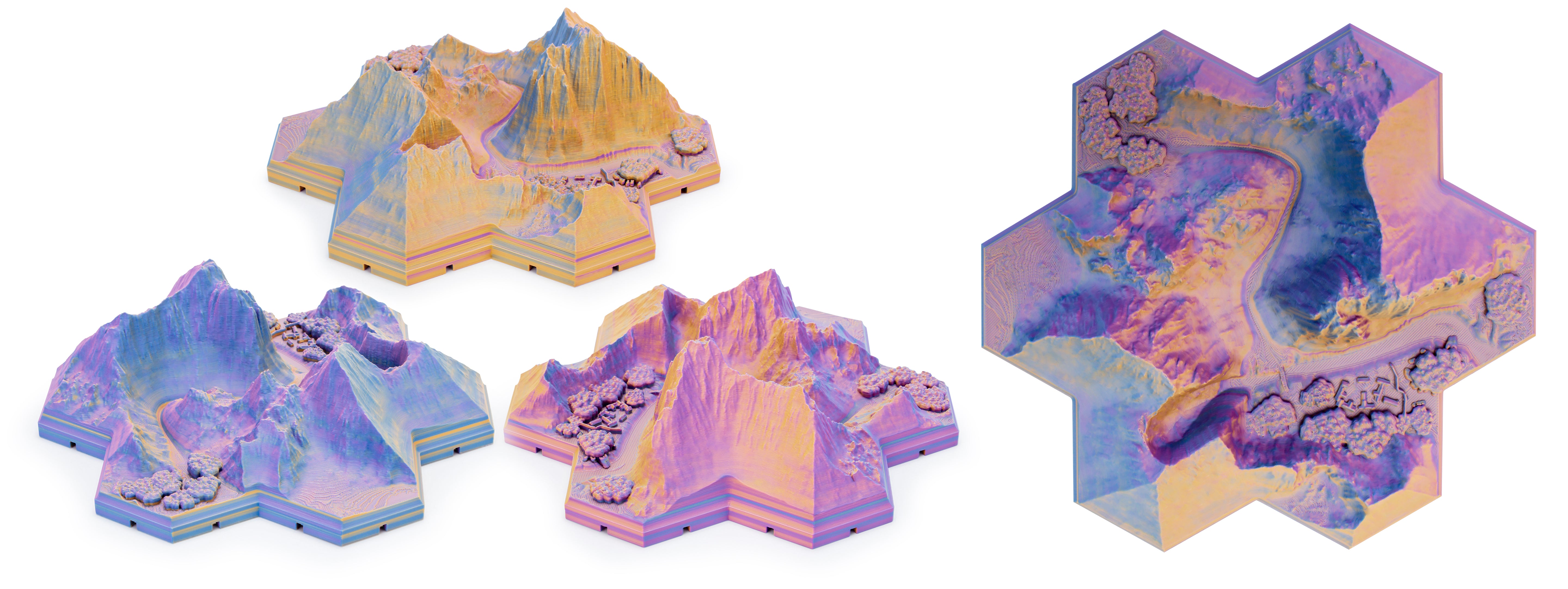 Tri-colour Matt PLA - Purple Sunset