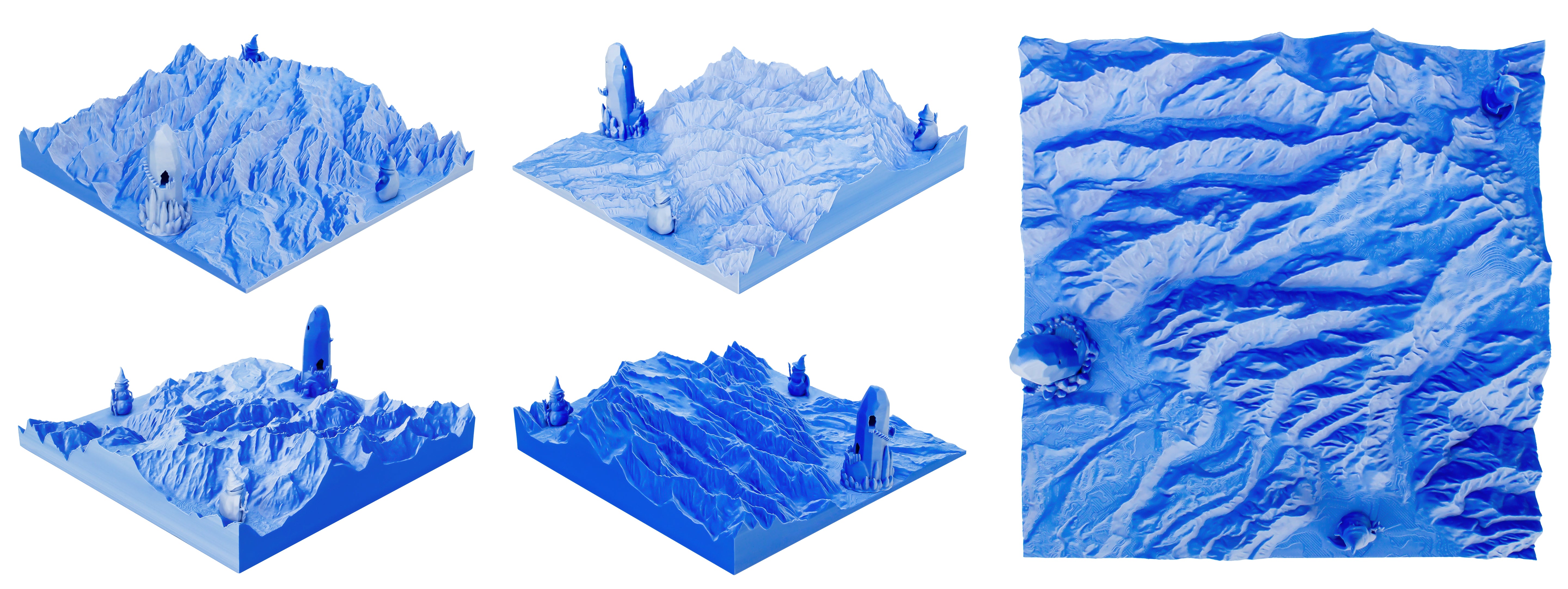 Tri-colour Matt PLA - Snow Mountain