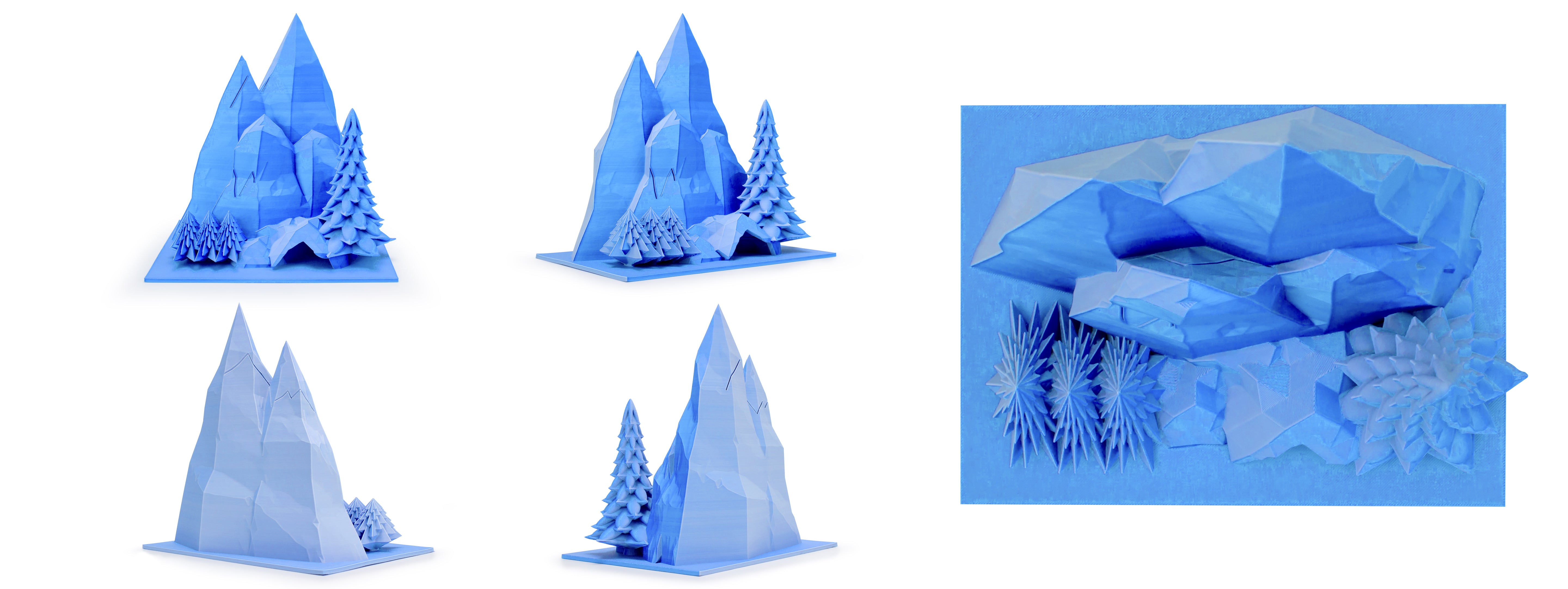 Tri-colour Matt PLA - Snow Mountain