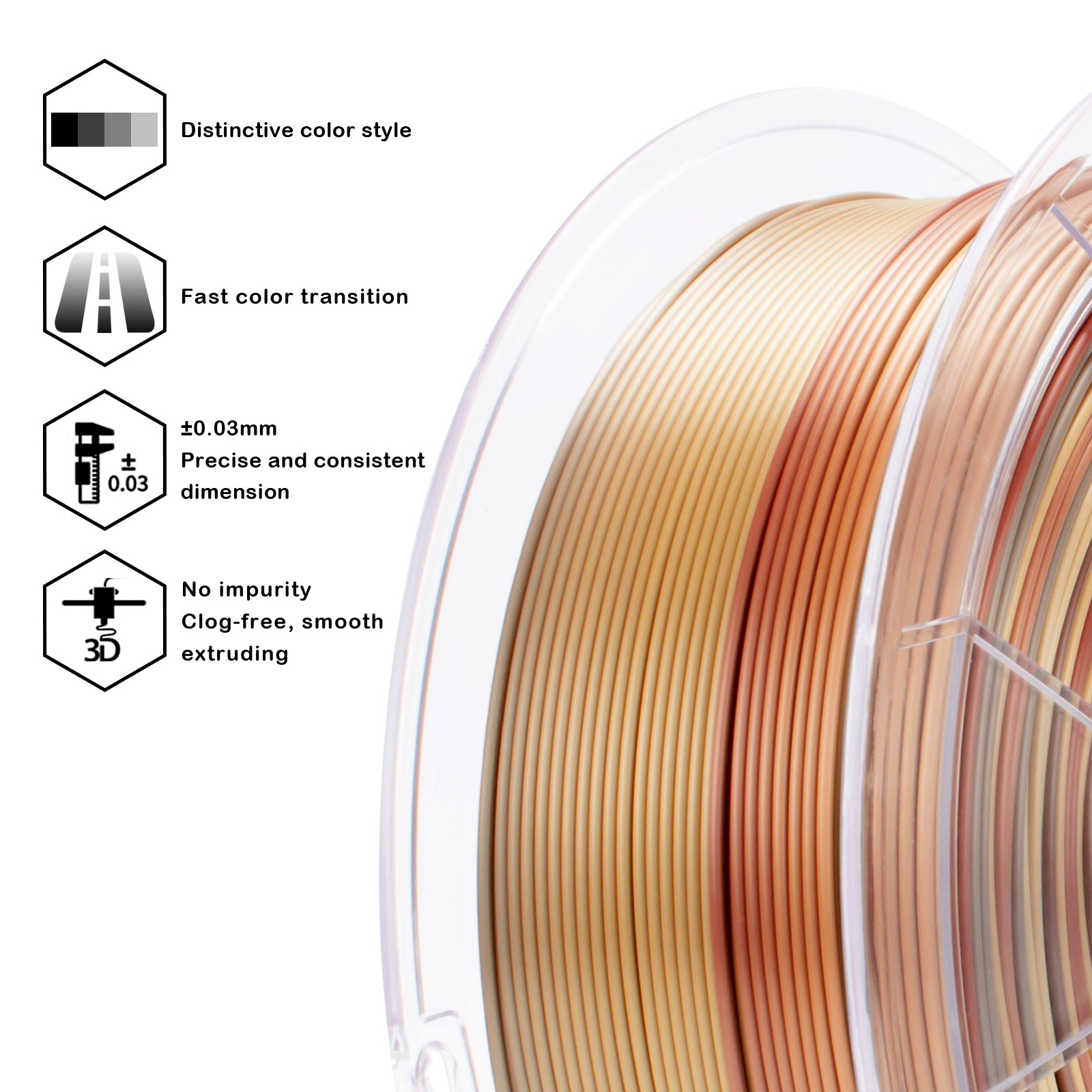 X3D Pro Gradient Silk PLA - Ember
