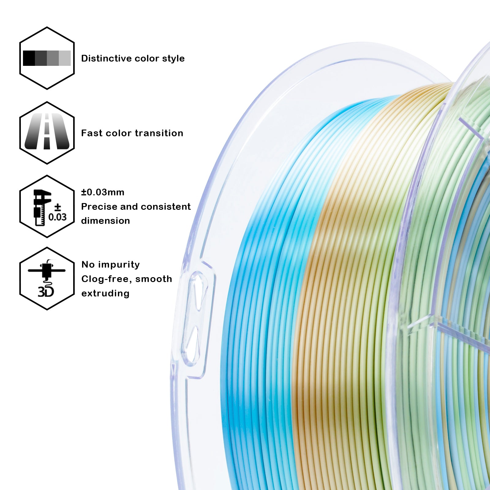 X3D Pro Gradient Silk PLA - Forest Gleam