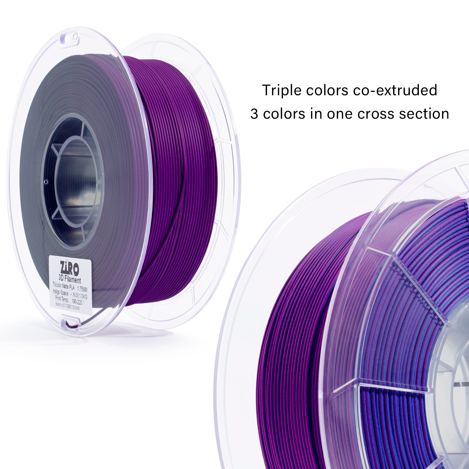 Tri-colour Matt PLA - Indigo Space