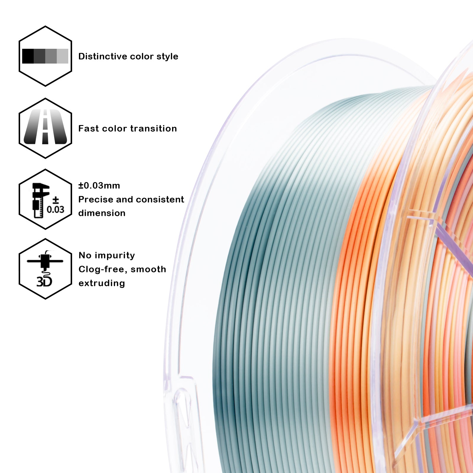 X3D Pro Gradient Silk PLA - Mellow Horizon