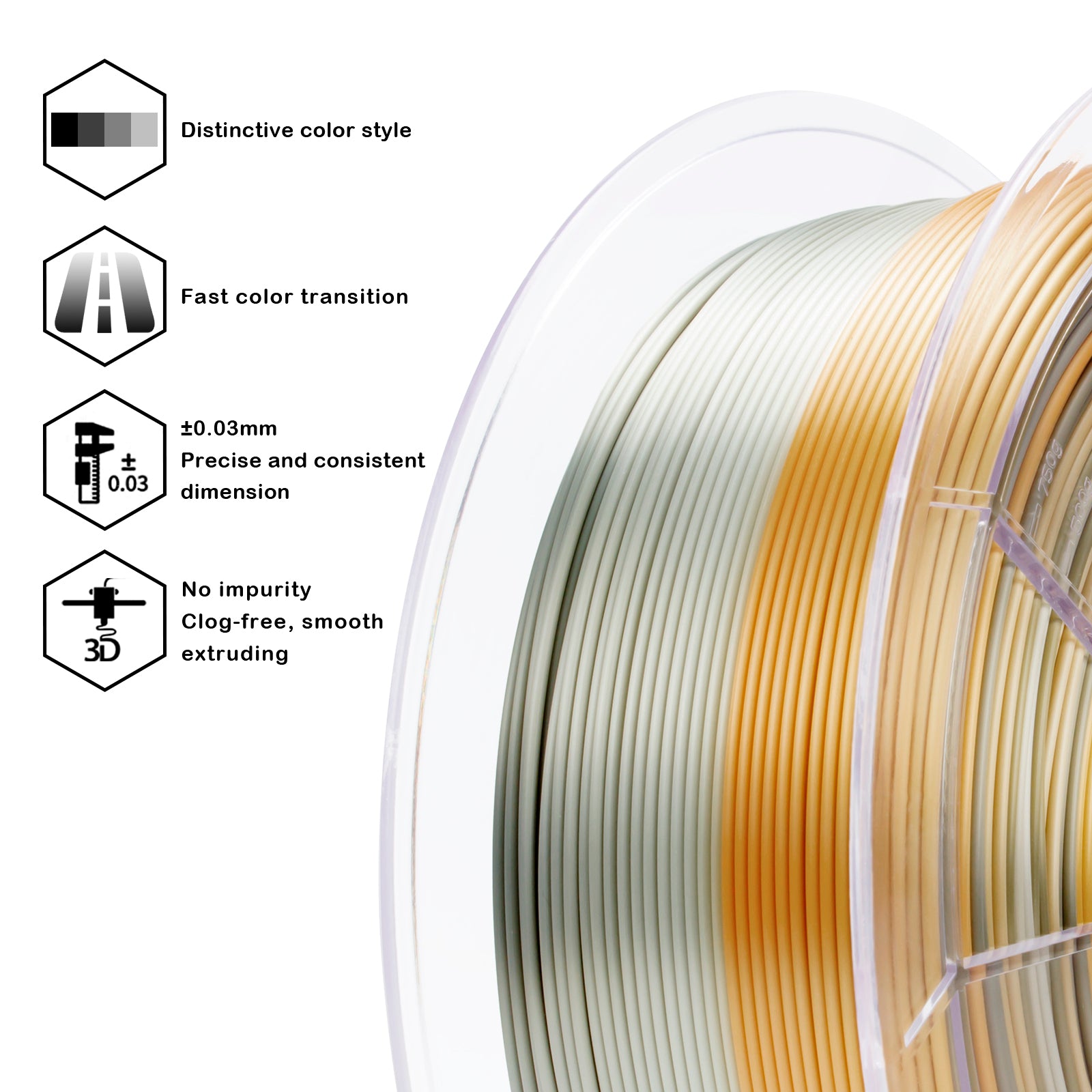 X3D Pro Gradient Silk PLA - Metallic Fusion