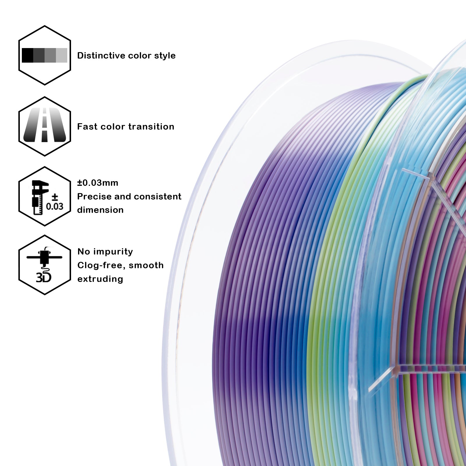 X3D Pro Gradient Silk PLA - Iridescent Prism
