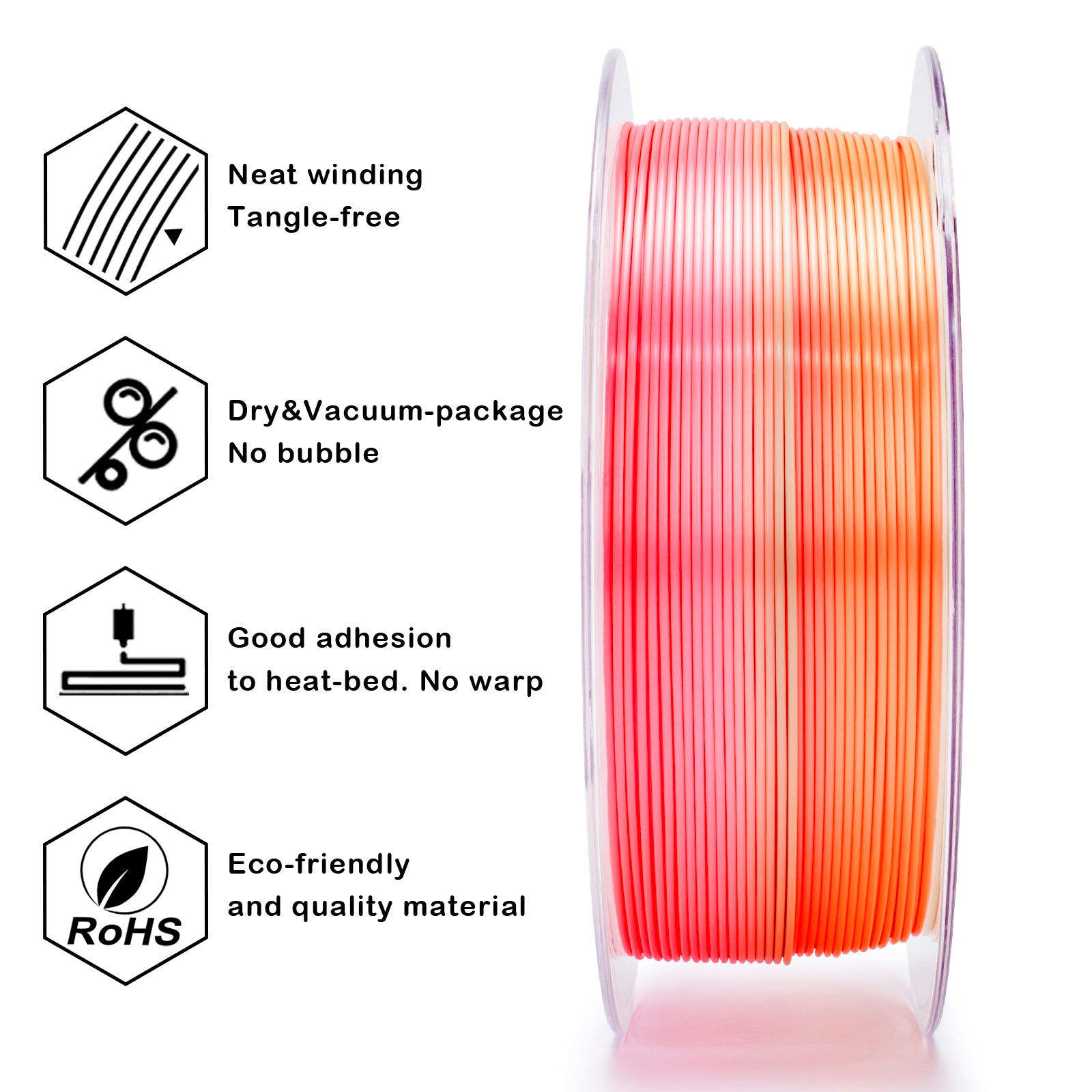 X3D Pro Gradient Silk PLA - Vital Heat