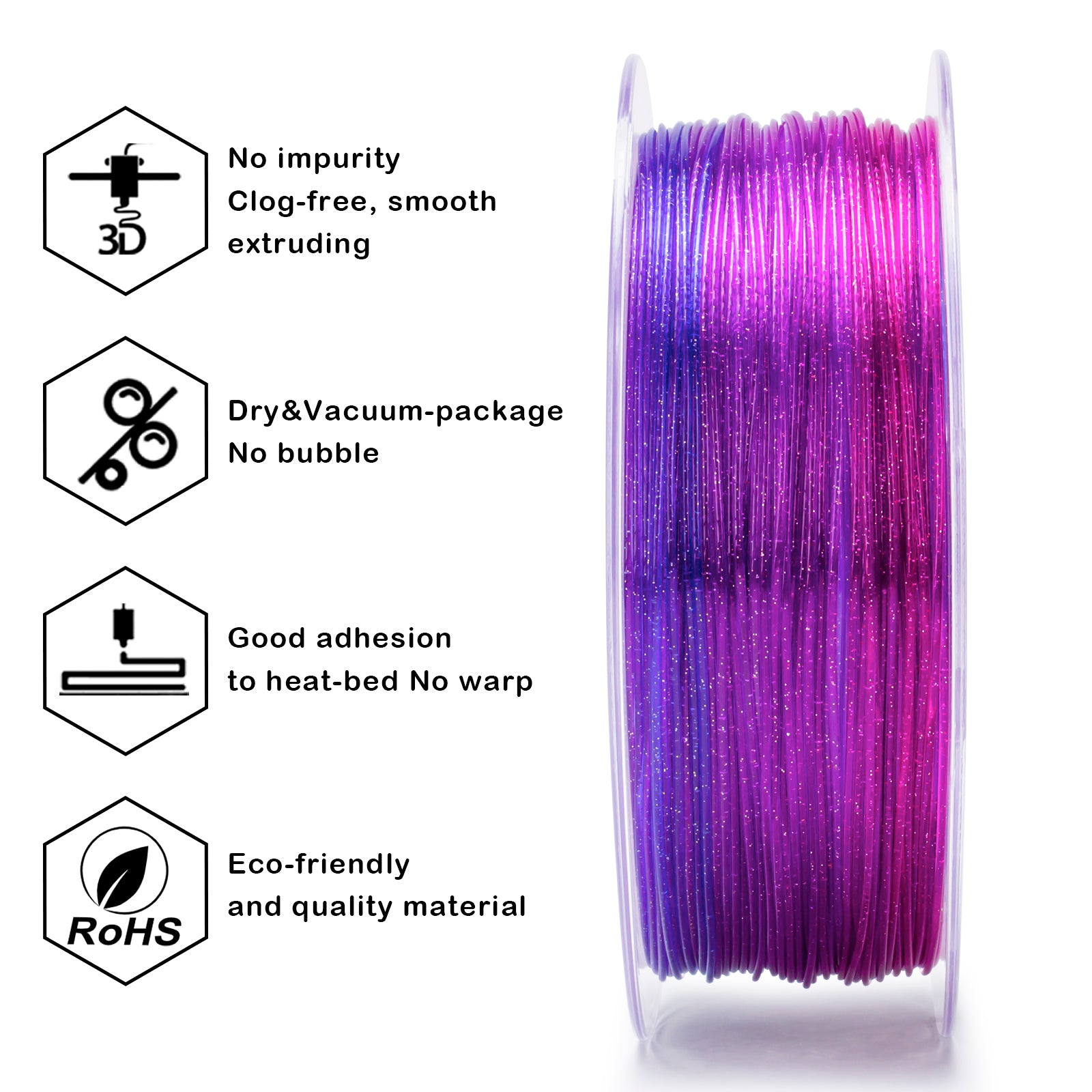 X3D Pro Gradient Twinkling PLA - Flower Lavender