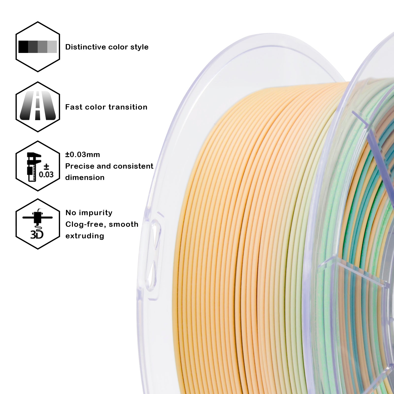 X3D Pro FAST Gradient Matt PLA - Cool Daybreak