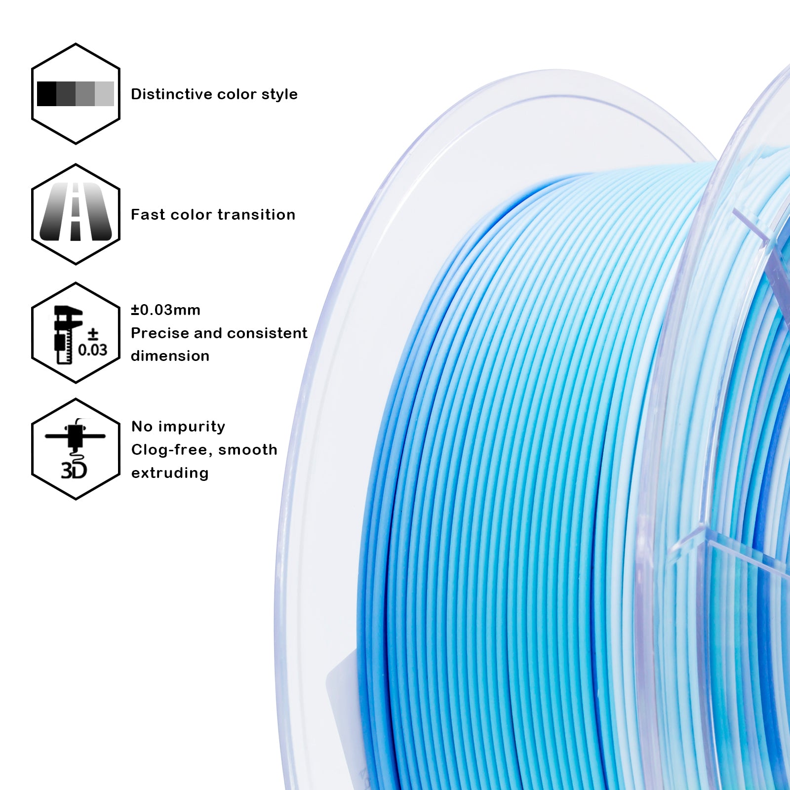 X3D Pro FAST Gradient Matt PLA - Glacier