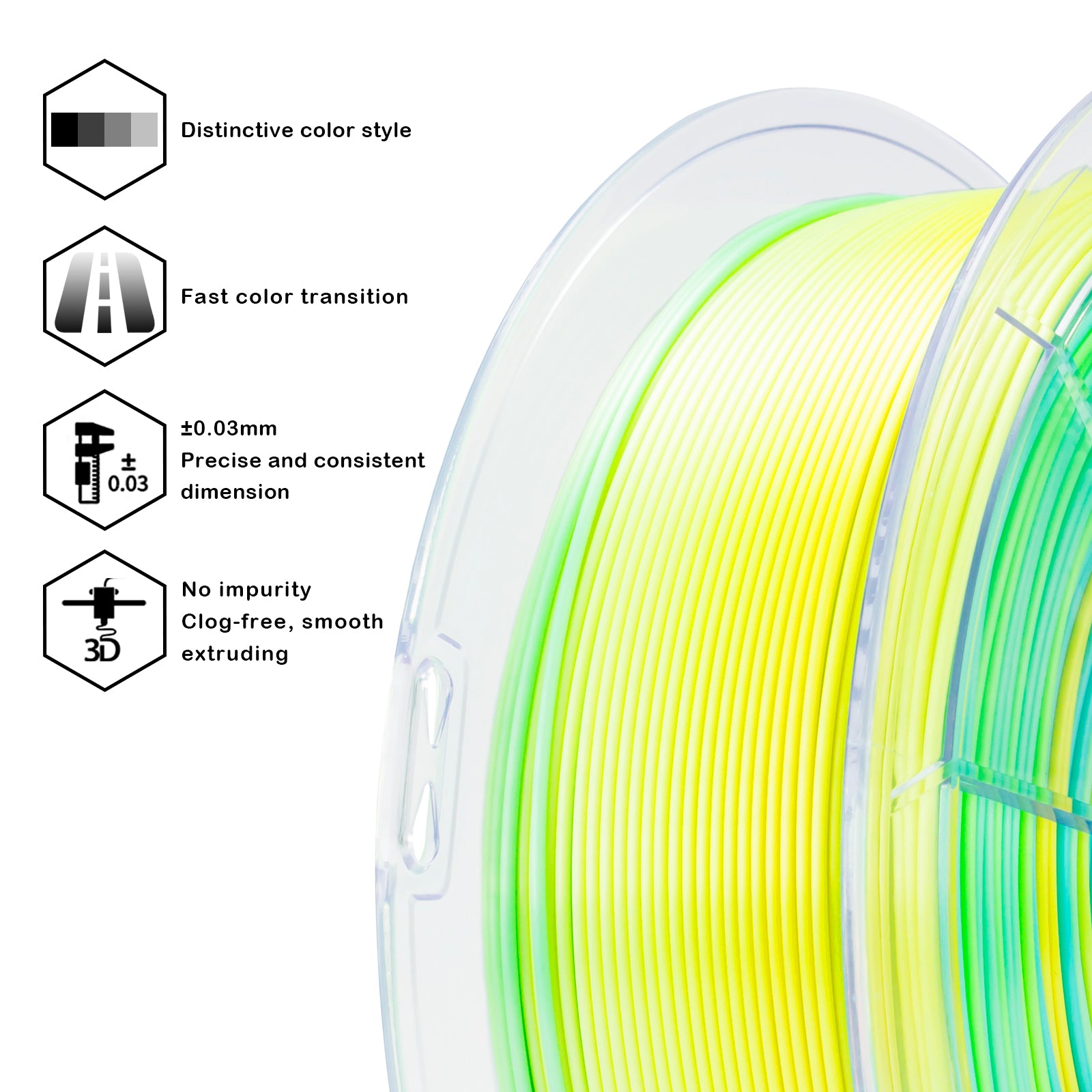 X3D Pro Gradient Silk PLA - Lemon Shimmer