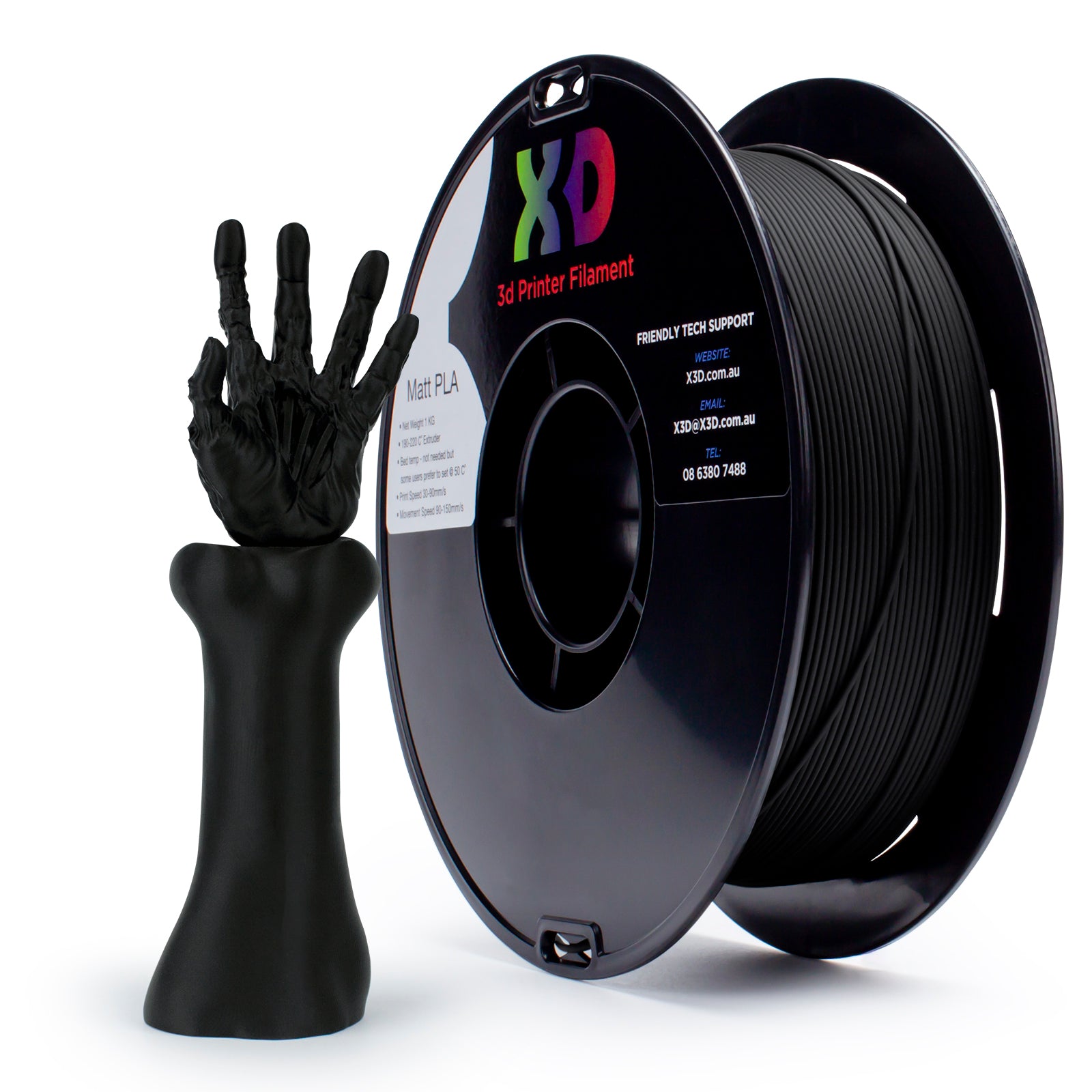 3d filament pla matt black  x3d australia