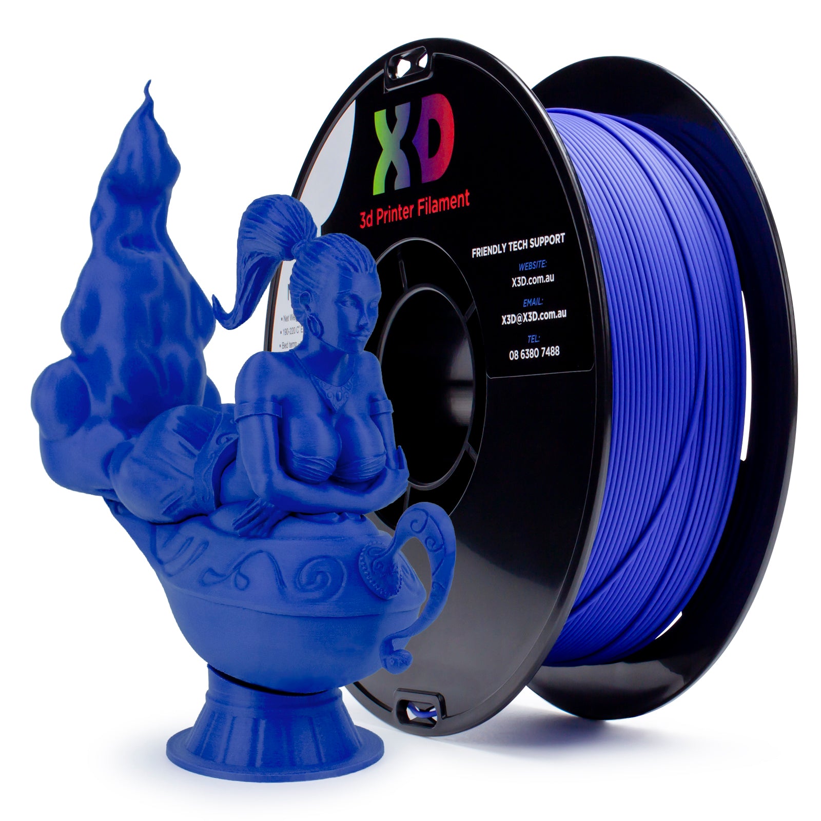 3d filament pla matt blue by x3d australia