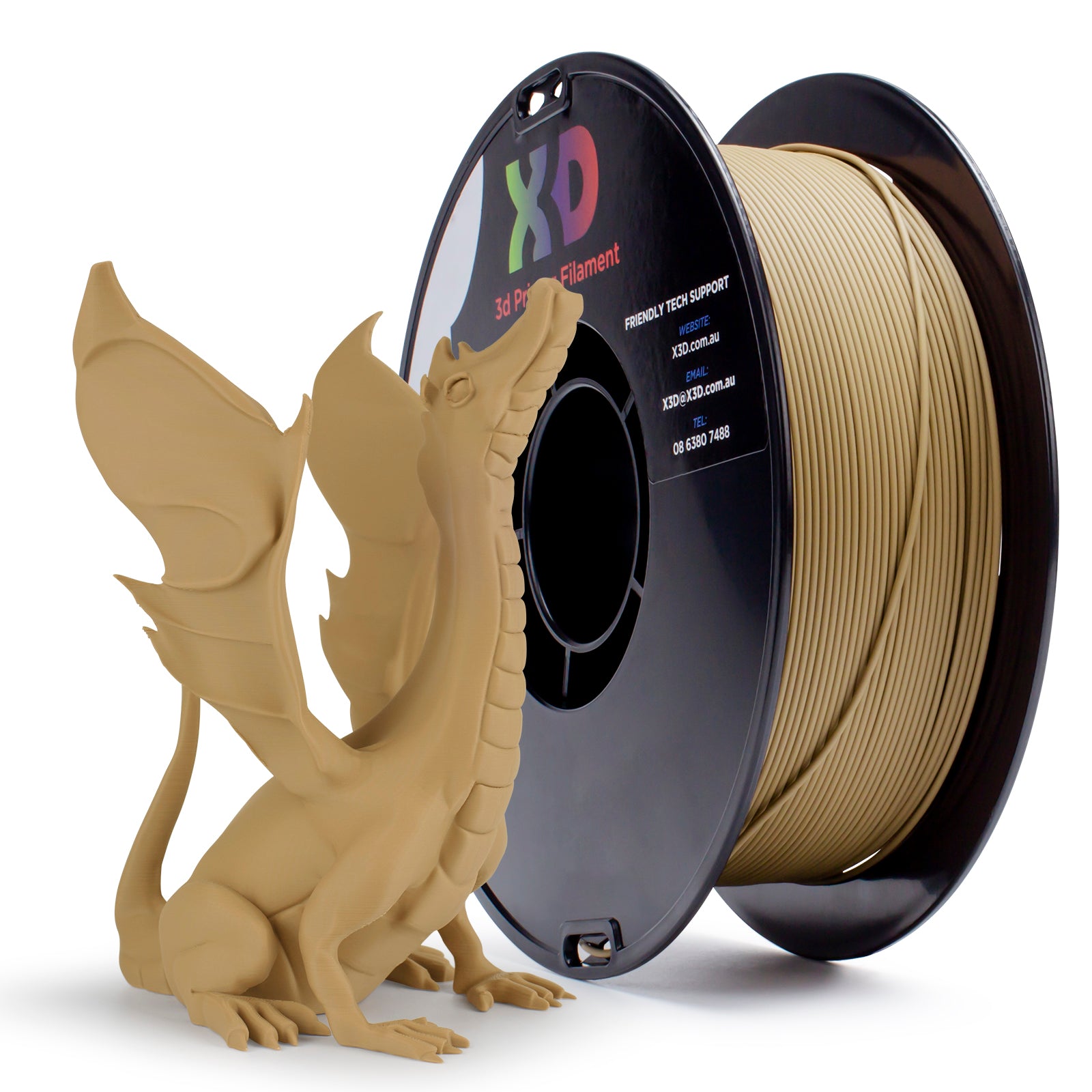3d filament pla matt wood by x3d australia