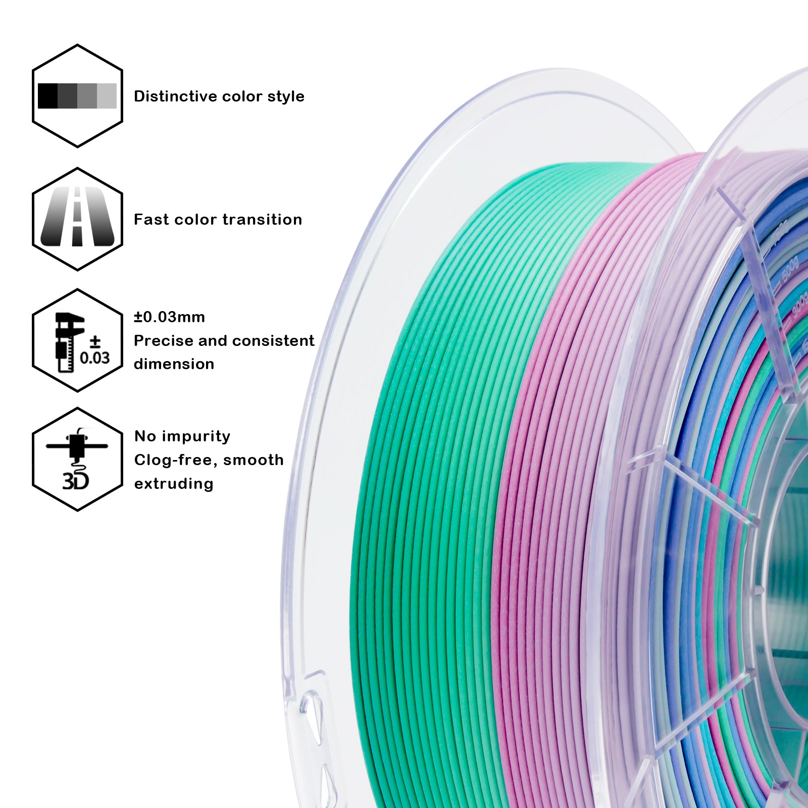 X3D Pro FAST Gradient Matt PLA - Northern Lights