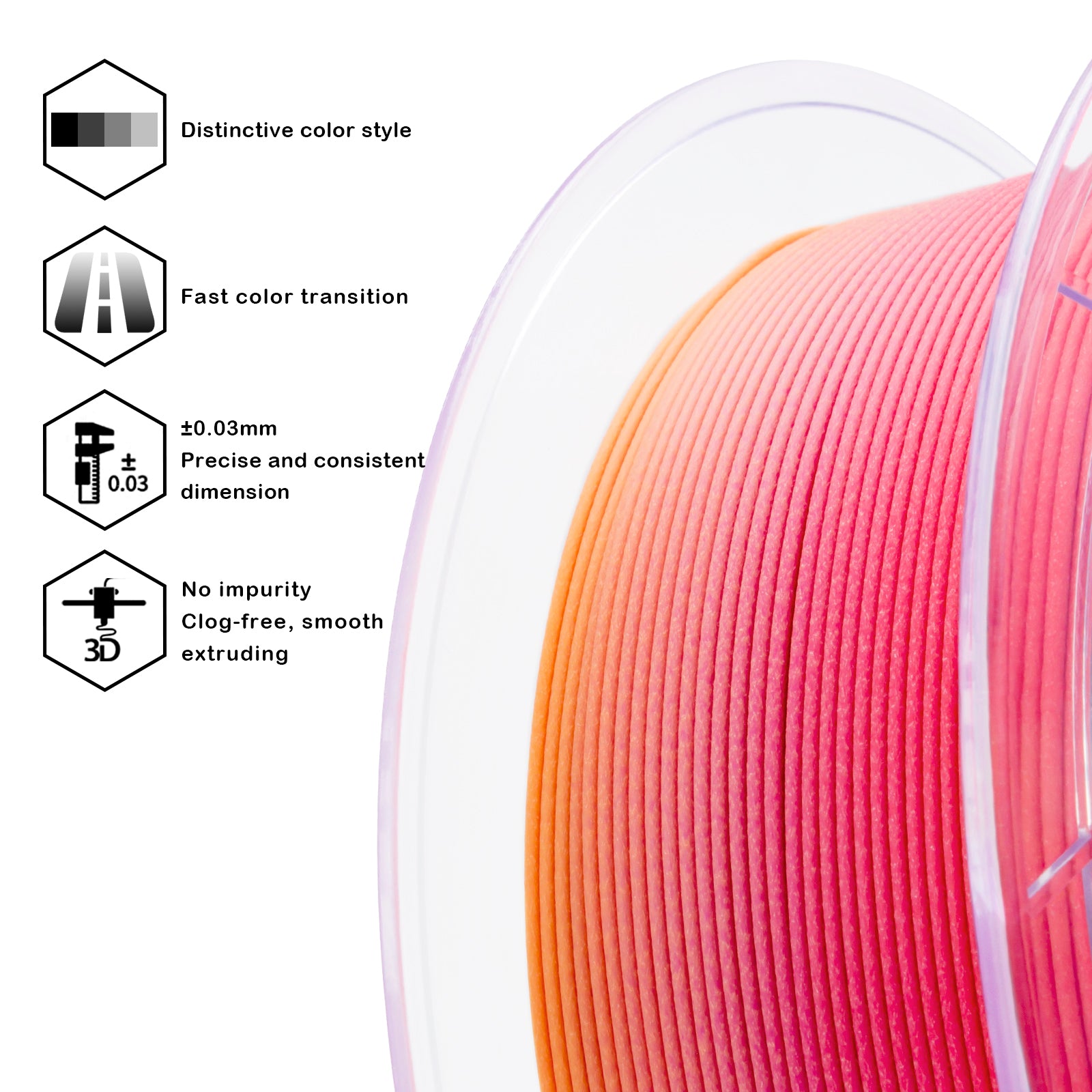 X3D Pro FAST Gradient Matt PLA - Peachy Sunrise