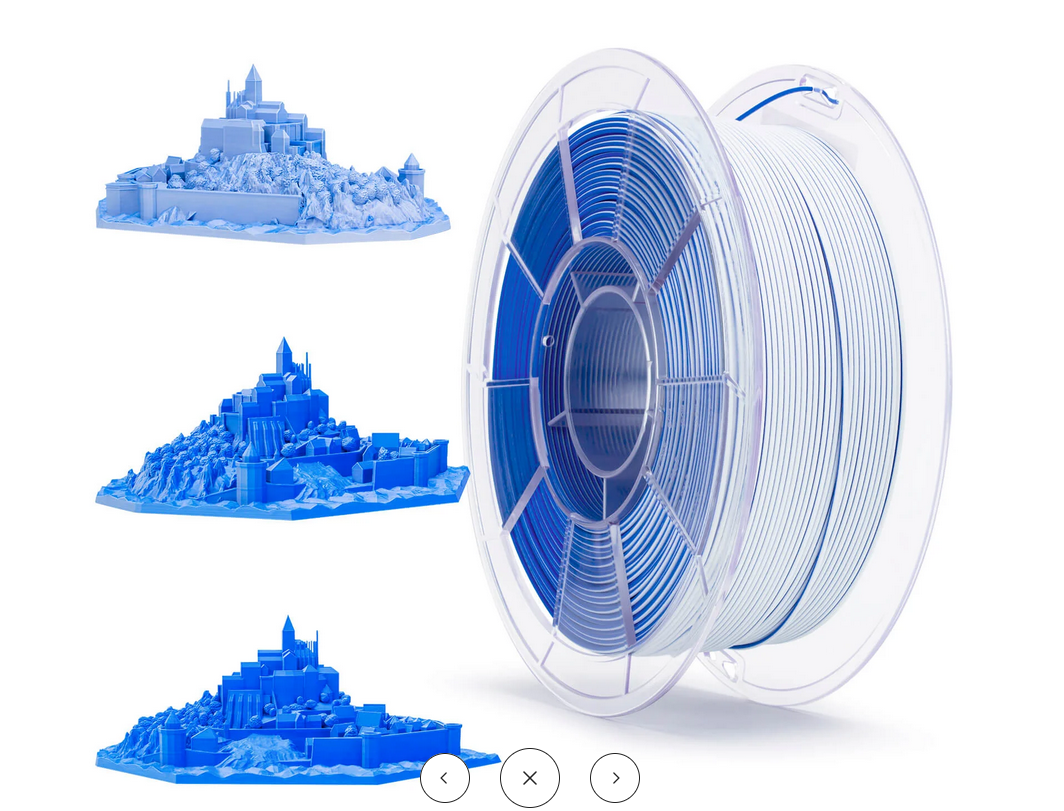 Tri-colour Matt PLA - Snow Mountain