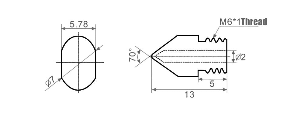 MK8 Hardened Steel Die Steel Nozzle 0.4mm
