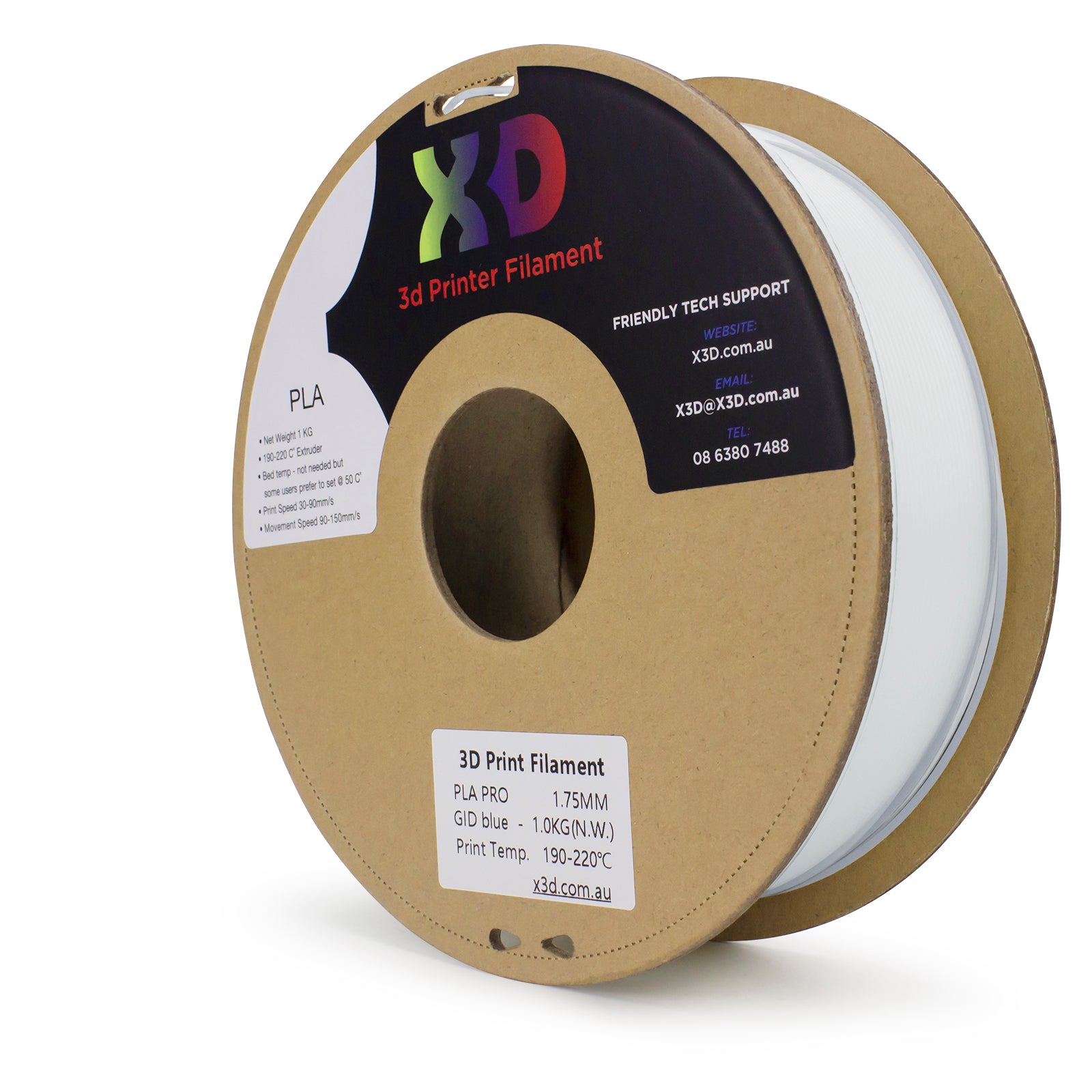 X3D Pro Glow PLA  1kg 1.75 mm in 4 colours