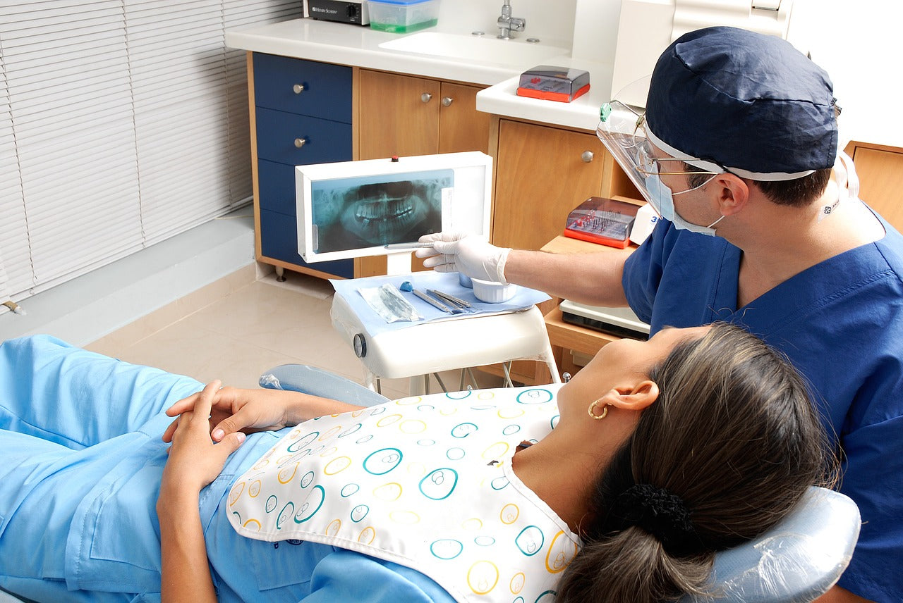 Dentist and patient