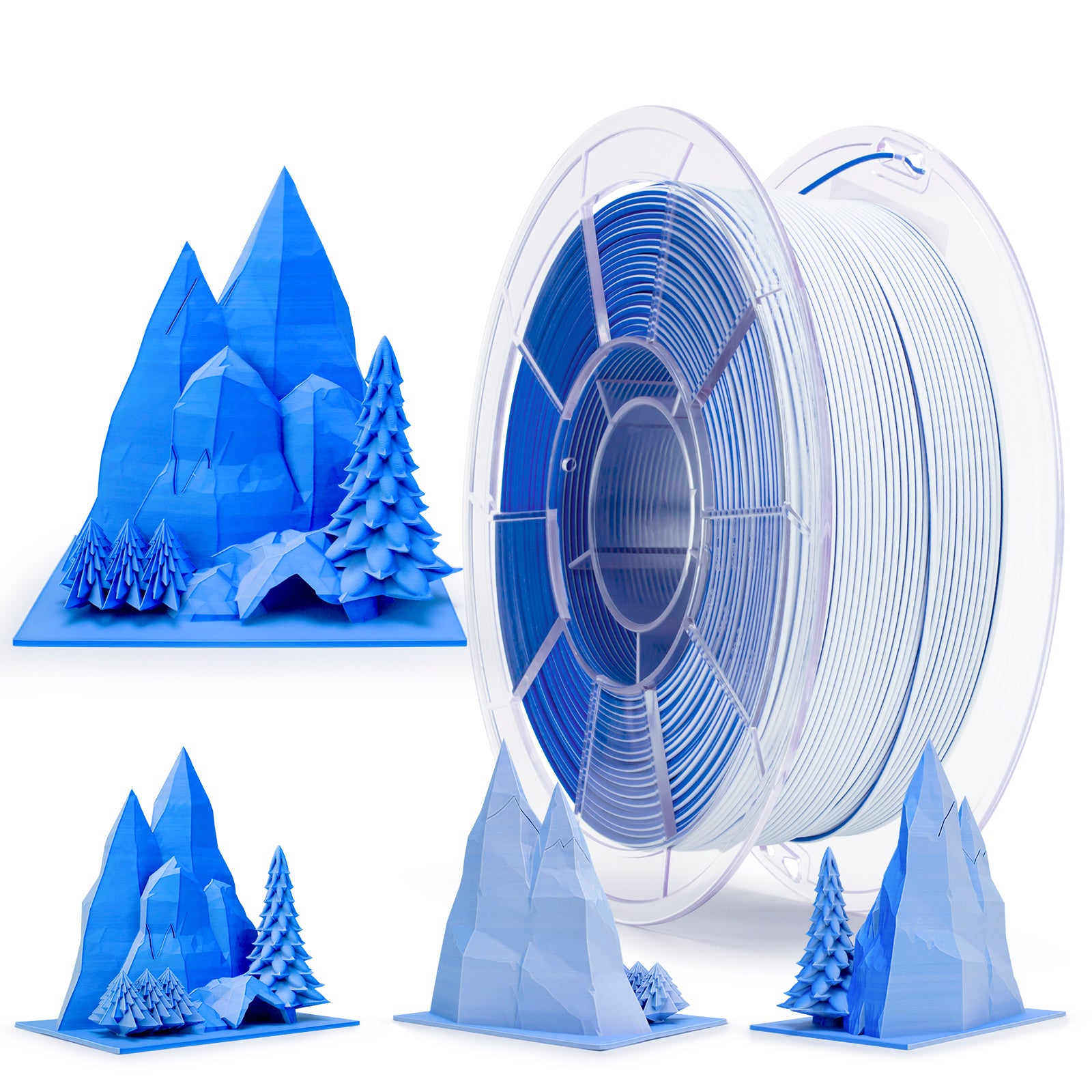 Tri-colour Matt PLA - Snow Mountain