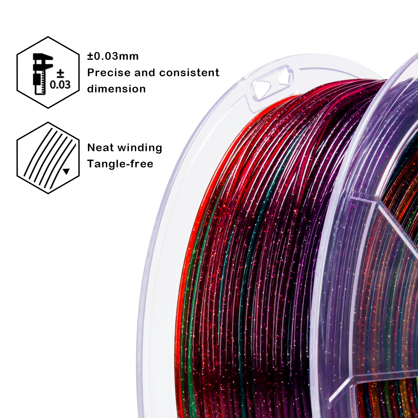 X3D Pro Gradient Twinkling PLA  - Chromatic Glitter