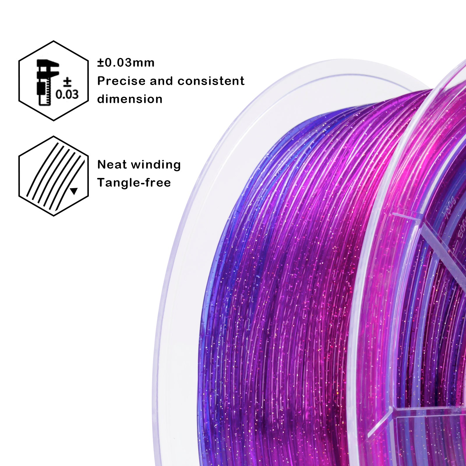 X3D Pro Gradient Twinkling PLA  - Flower Lavender