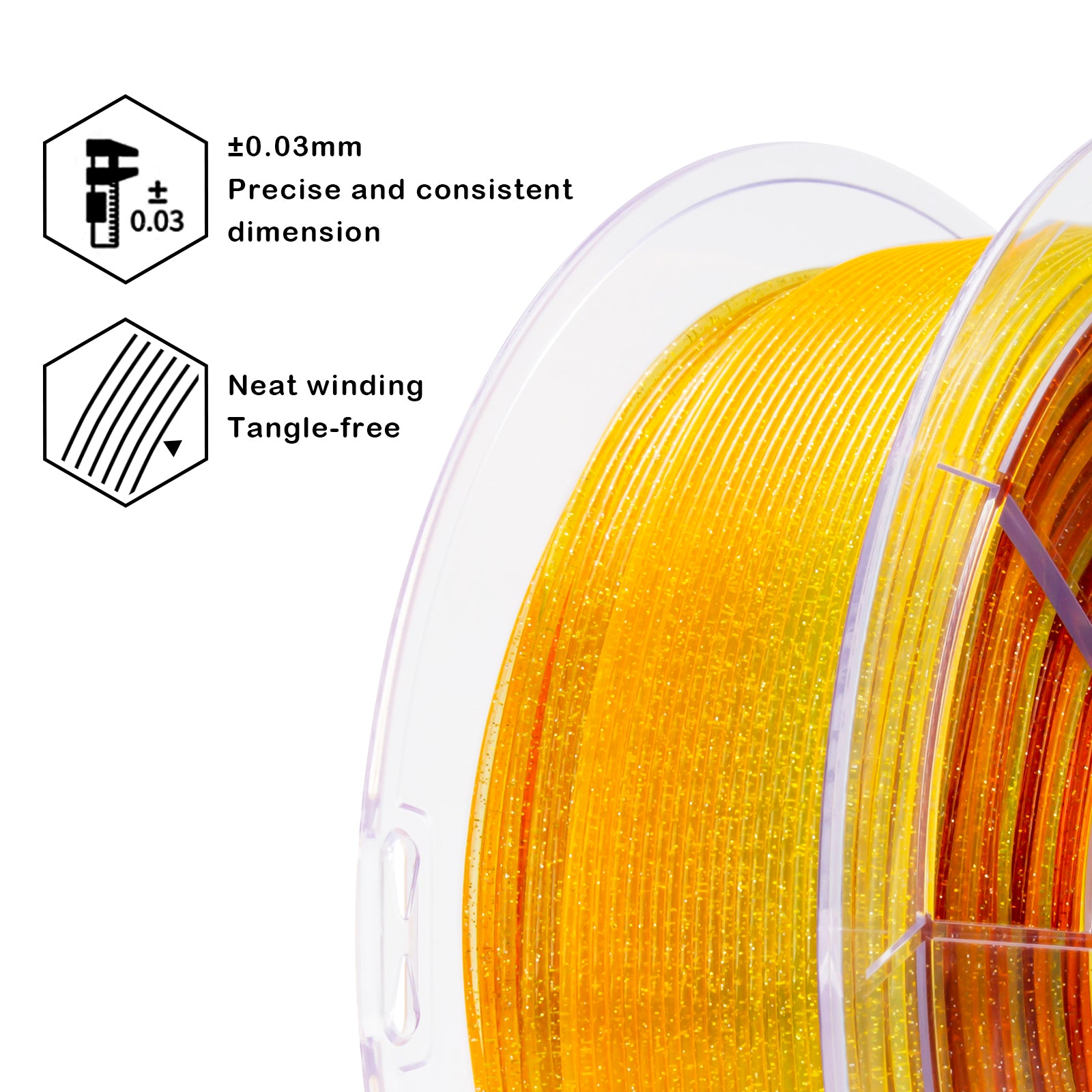 X3D Pro Gradient Twinkling PLA  - Flower Sunflower
