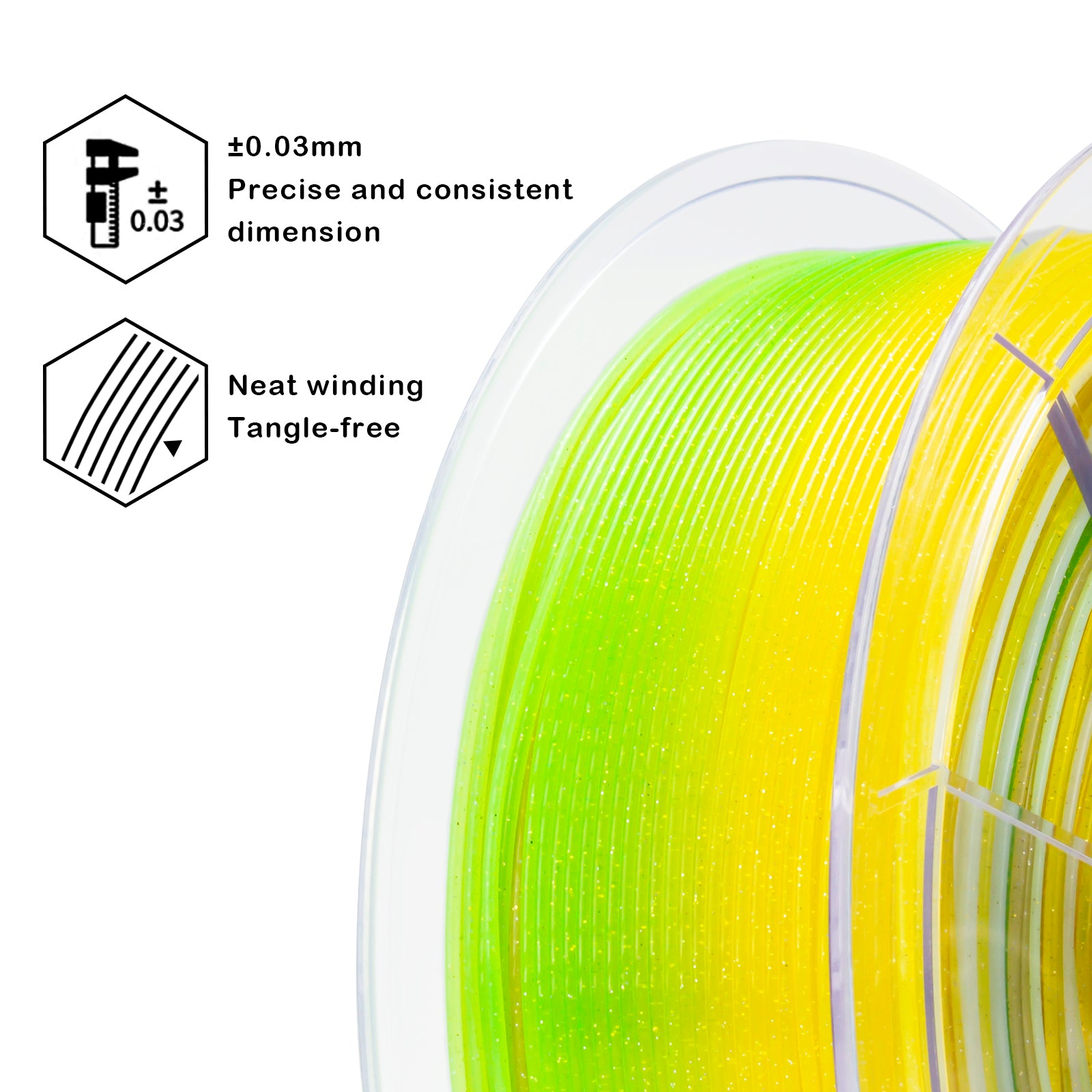 X3D Pro Gradient Twinkling PLA  - Flower White Lilly