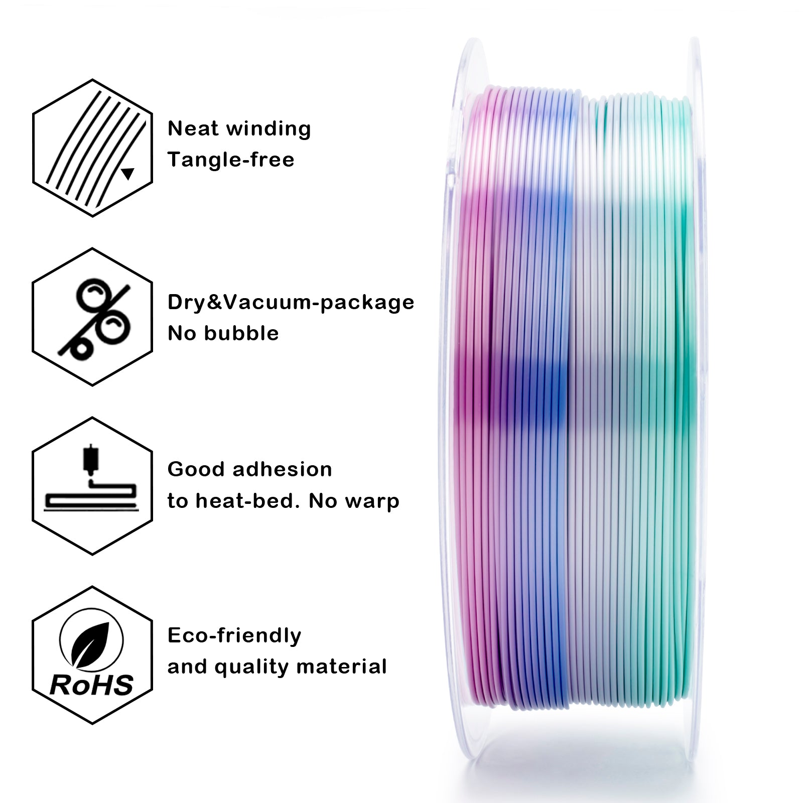X3D Pro Gradient Silk PLA  - Aqua Sky