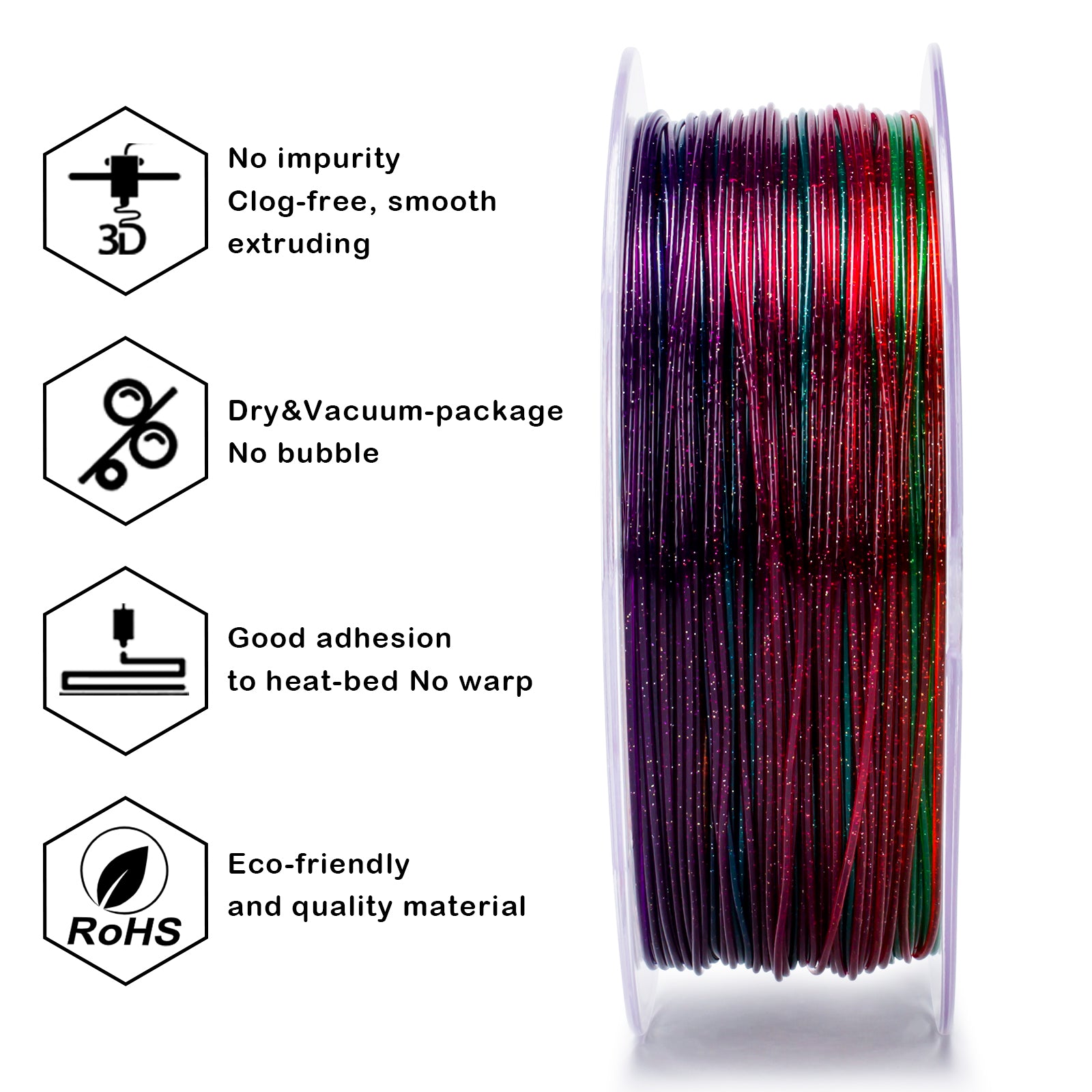 X3D Pro Gradient Twinkling PLA  - Chromatic Glitter