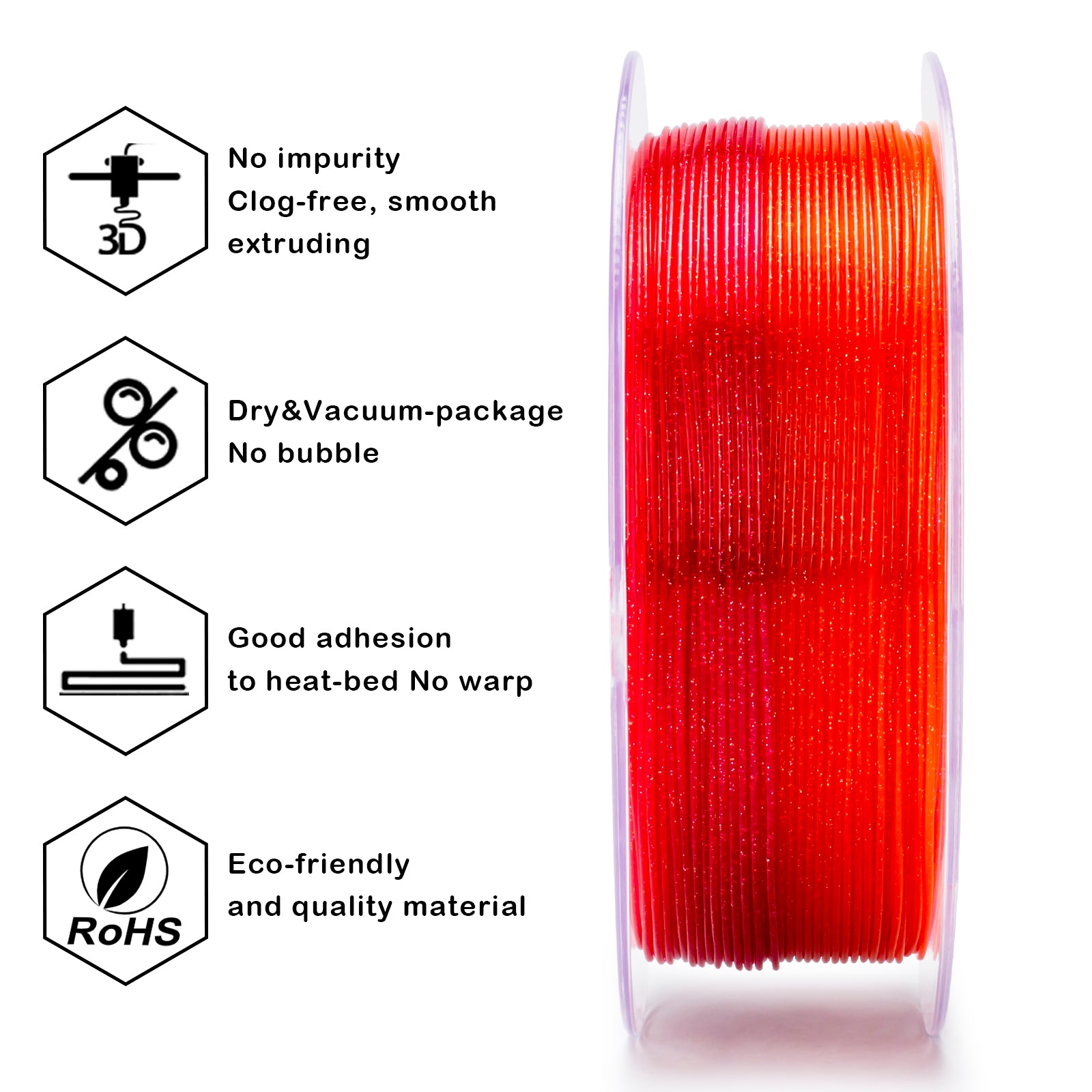 X3D Pro Gradient Twinkling PLA  - Flower Rose