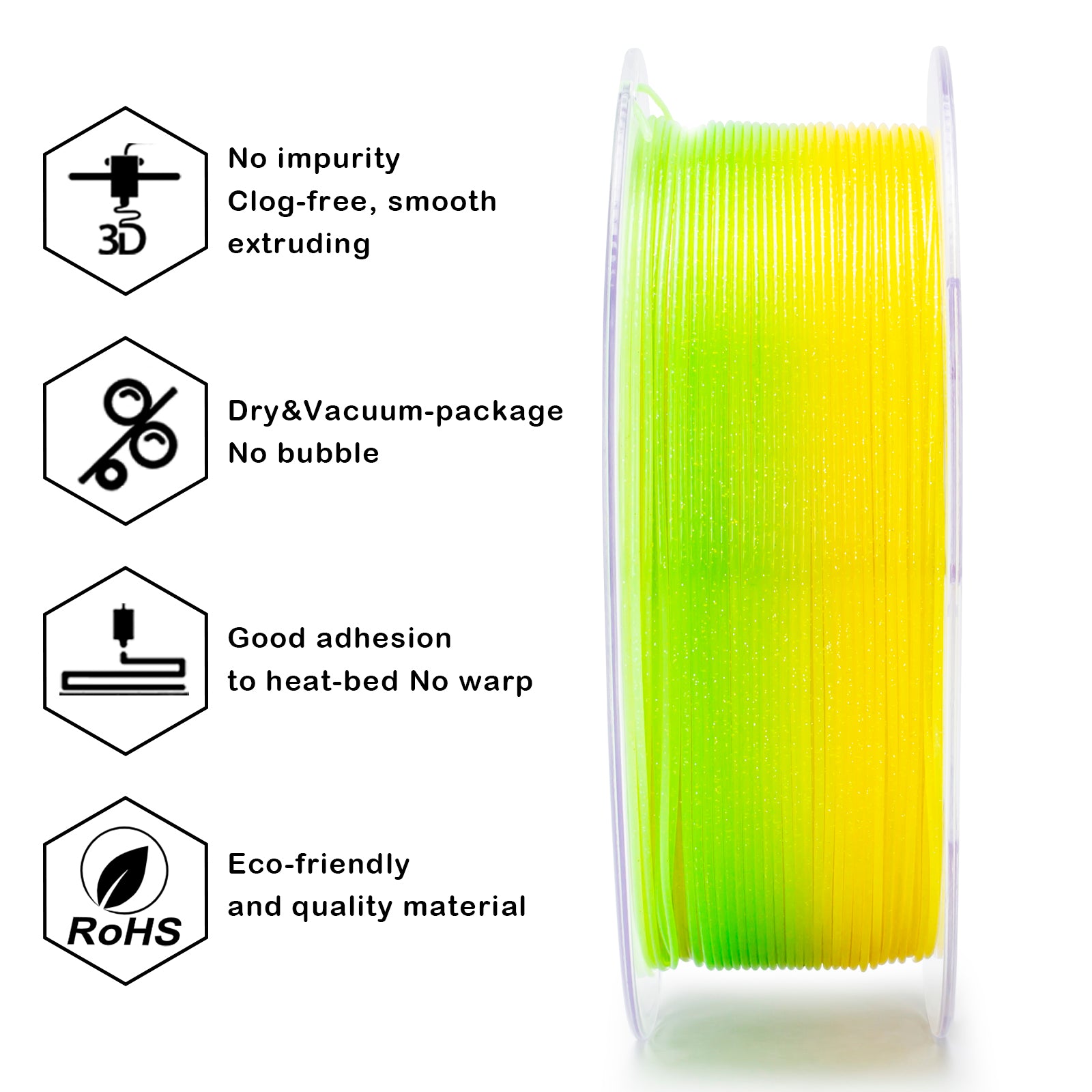 X3D Pro Gradient Twinkling PLA  - Flower White Lilly