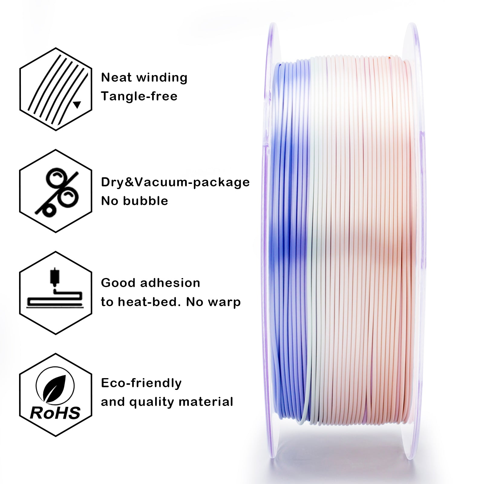 X3D Pro Gradient Silk PLA  - Pastel Pearl
