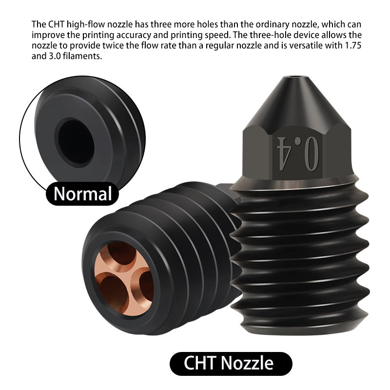 Bambu Lab Hardened Die Steel  CHT Clone Nozzle - 0.4mm