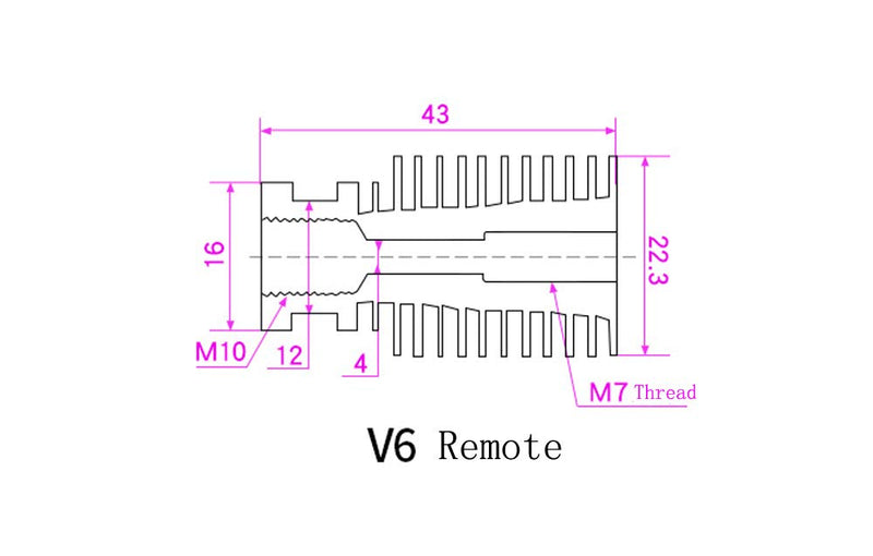 V6 remote heat sink 1.75mm